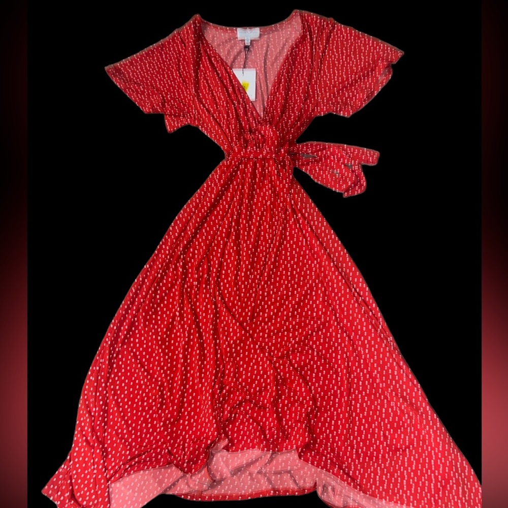 Women’s Red and White Polka Dot Dress.